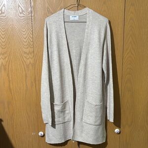 Old Navy Women's cream Open Front Cardigan Large sweater soft pockets